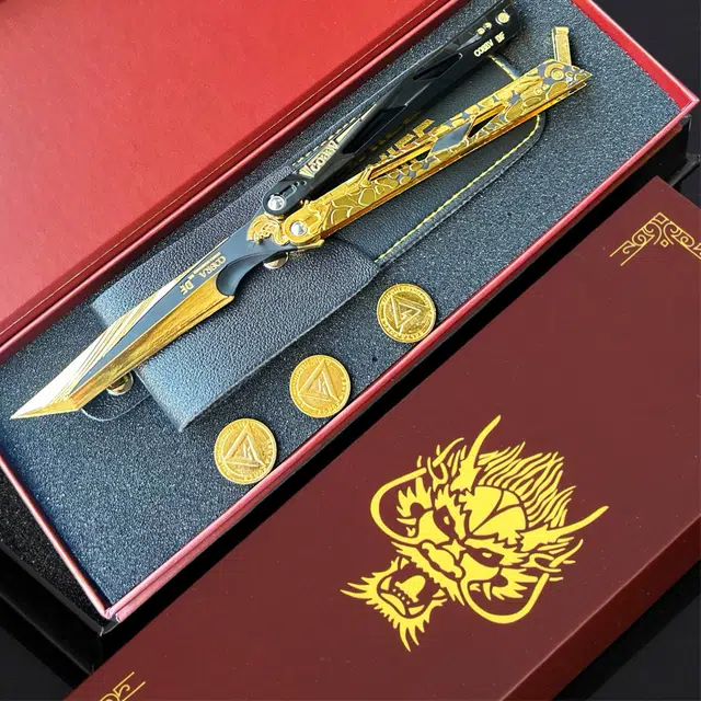 魔力唛咕 可折叠影锋蝴蝶甩刀训练玩具 成品模型