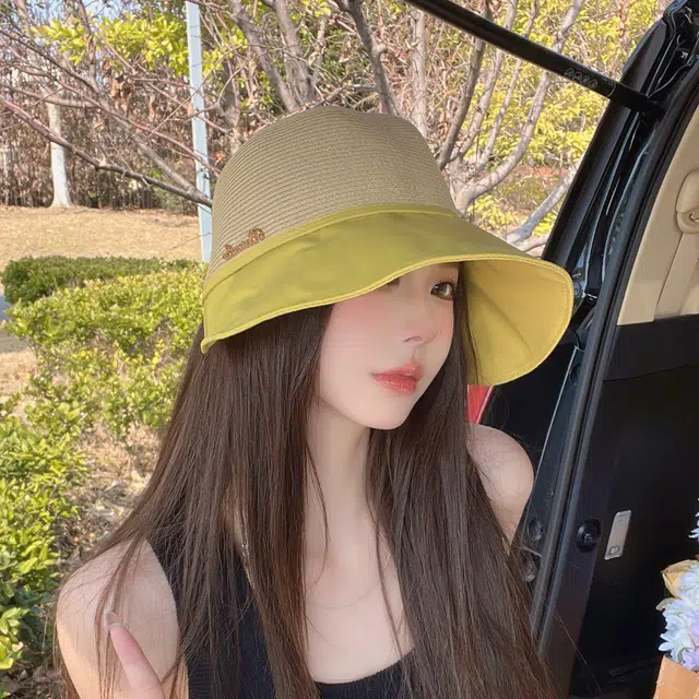 纳兰杜 防紫外线休闲出行显脸  韩版气质着 草编 防晒帽 女款