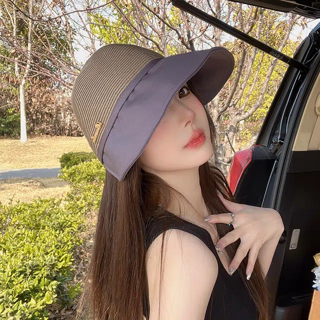 纳兰杜 防紫外线休闲出行显脸  韩版气质着 草编 防晒帽 女款