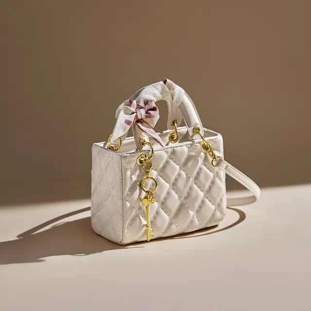 纳兰杜 时尚百搭菱格戴妃包夏季洋气小香风高级感小众品牌女包 合成革 手提包单肩斜挎包 常规 女款 多色