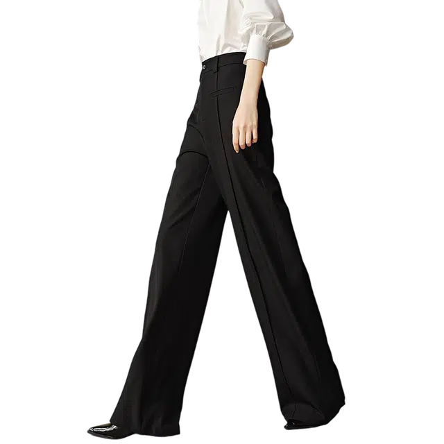 晚白 高腰显瘦阔腿减龄垂感休闲裤 女款