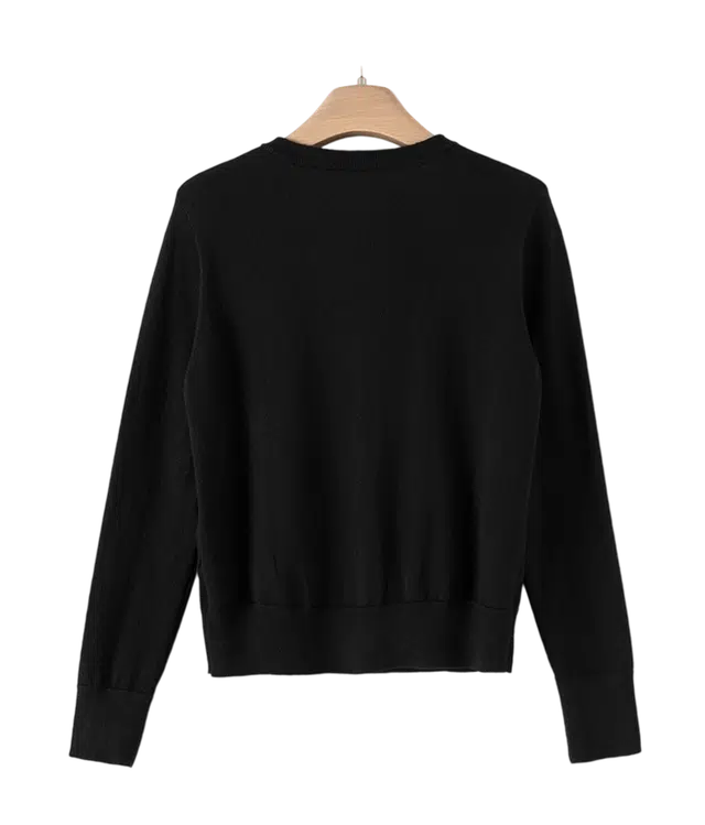 晚白 亮片休闲亲肤含羊毛通勤风针织衫 女款