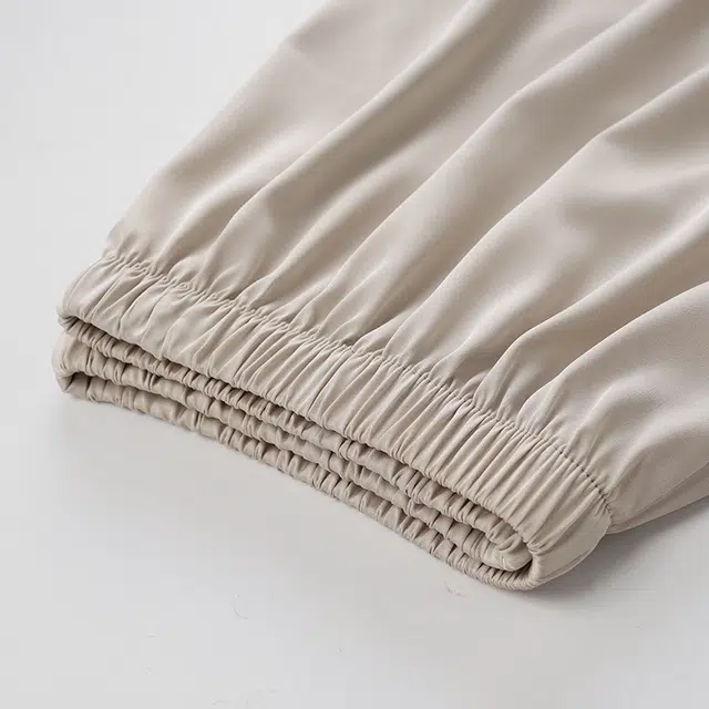 俏佳人 丝滑冰丝高级感开衫翻领纯色简约休闲亲肤舒适透气长袖长裤家居服睡衣套装 男款