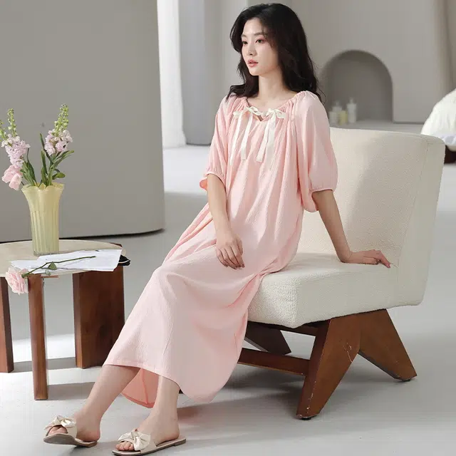 俏佳人 带胸垫短袖舒适透气可外穿亲肤家居服睡裙 女款
