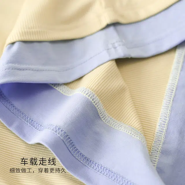 俏佳人 舒适透气亲肤休闲可外穿带胸垫纯欲风无袖小吊带家居服三分裤睡衣套装 女款