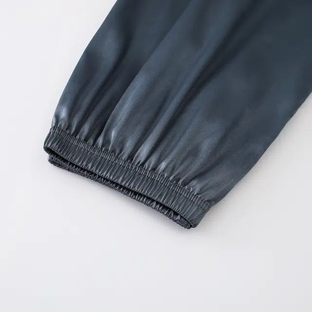 俏佳人 丝滑冰丝高级感翻领开衫简约纯色休闲家居服亲肤舒适透气长袖长裤睡衣套装 男款