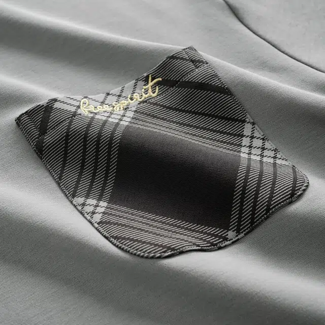 俏佳人 纯棉简约纯色圆领套头复古格子可外穿家居服舒适亲肤透气长袖长裤睡衣套装 男款