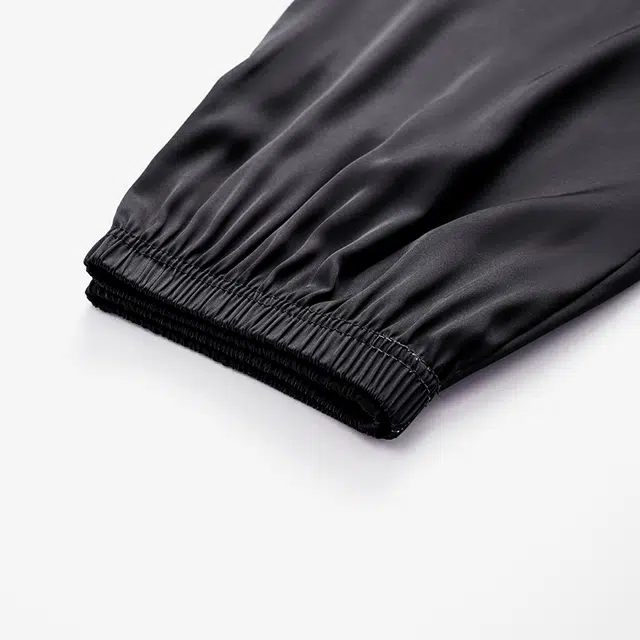 俏佳人 丝滑冰丝高级感翻领开衫纯色简约休闲家居服亲肤舒适透气长袖长裤睡衣套装 男款