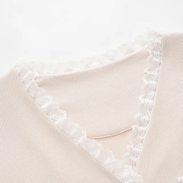 俏佳人 纯欲风蕾丝拼接高级感小吊带外套长裤三件套带胸垫亲肤舒适可外穿家居服睡衣套装 女款