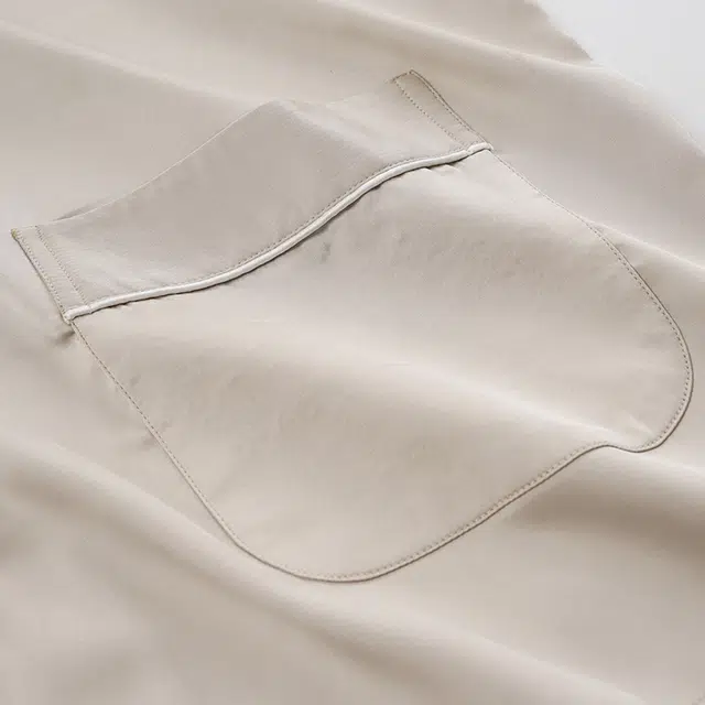 俏佳人 丝滑冰丝高级感开衫翻领纯色简约休闲亲肤舒适透气长袖长裤家居服睡衣套装 男款