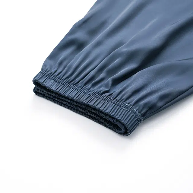 俏佳人 丝滑冰丝高级感翻领开衫纯色简约休闲亲肤舒适透气家居服长袖长裤睡衣套装 男款