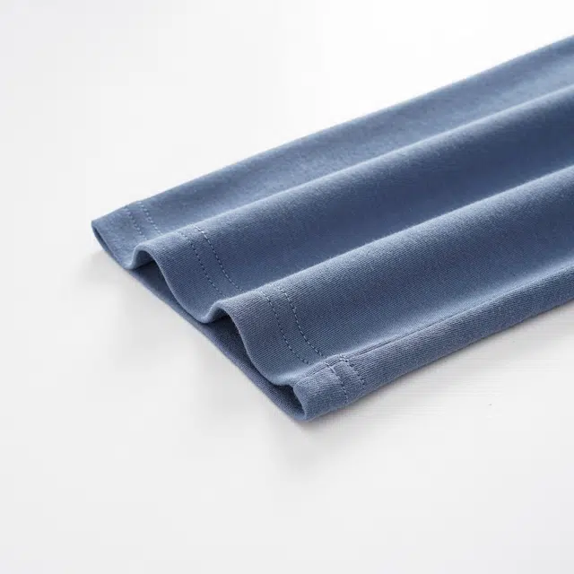 俏佳人 纯棉简约纯色圆领套头格子可外穿家居服舒适亲肤透气长袖长裤睡衣套装 男款