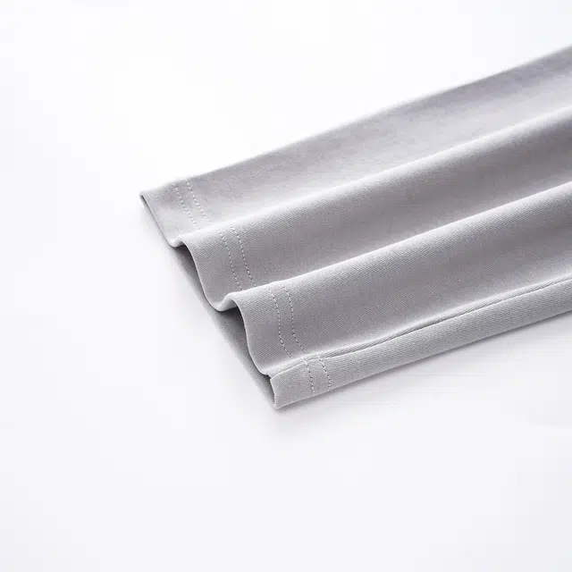 俏佳人 纯棉简约纯色圆领套头可外穿家居服舒适亲肤透气长袖长裤睡衣套装 男款