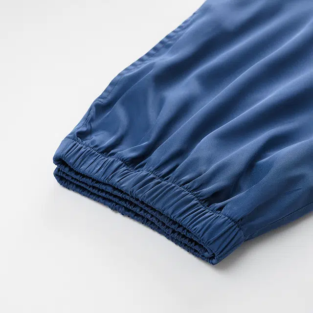 俏佳人 丝滑冰丝高级感开衫翻领简约休闲纯色家居服亲肤透气舒适长袖长裤睡衣套装 男款