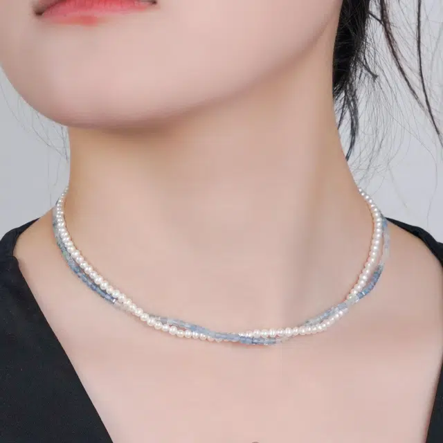 欧诗漫 蓝海仙子白色 淡水珍珠 项链 女款