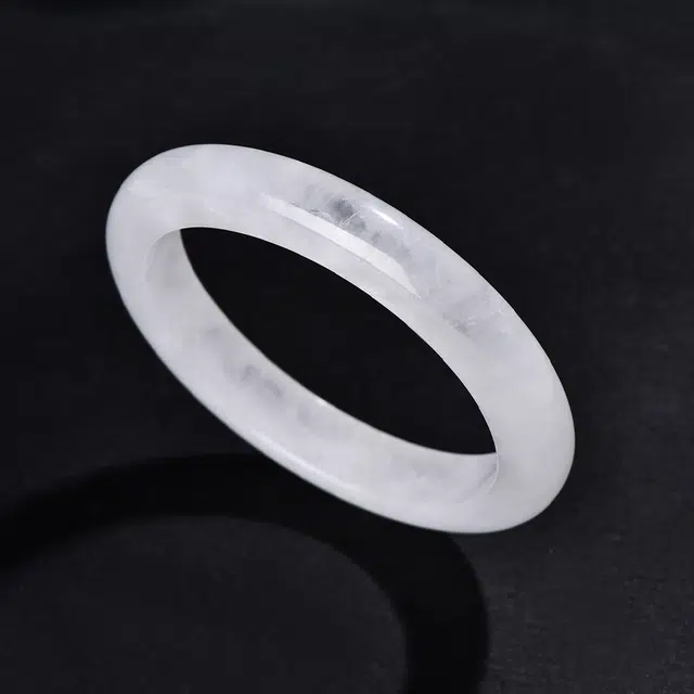 翡翠王朝 【一物一证】樱花粉冰透 逃之夭夭 轻奢设计款 少女粉佩戴款 马达加斯加高冰透亮 母亲 女神专属款  水晶 手镯 女款