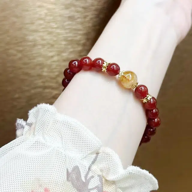 翡翠王朝 吉祥如意招财纳福转运珠串一夜暴富学业顺利新中式国风轻奢高级感万事顺遂好运天然 玛瑙 手串 女款