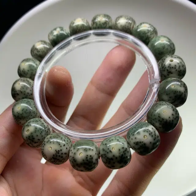 吉千年 【孤品精挑】新中式复古潮流风 好运 平安顺遂 招财进宝 星河玉魄 原脂 石玉料 大尺寸 星月菩提 手串 男女同款情侣款