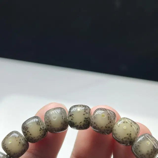 吉千年 【收藏级】新中式复古潮流风 好运 平安顺遂 招财进宝 黑冰糖 正月大留白 星月菩提 手串 男女同款情侣款