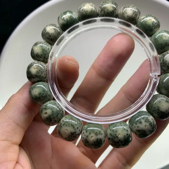 吉千年 【孤品精挑】新中式复古潮流风 好运 平安顺遂 招财进宝 星河玉魄 原脂 石玉料 大尺寸 星月菩提 手串 男女同款情侣款