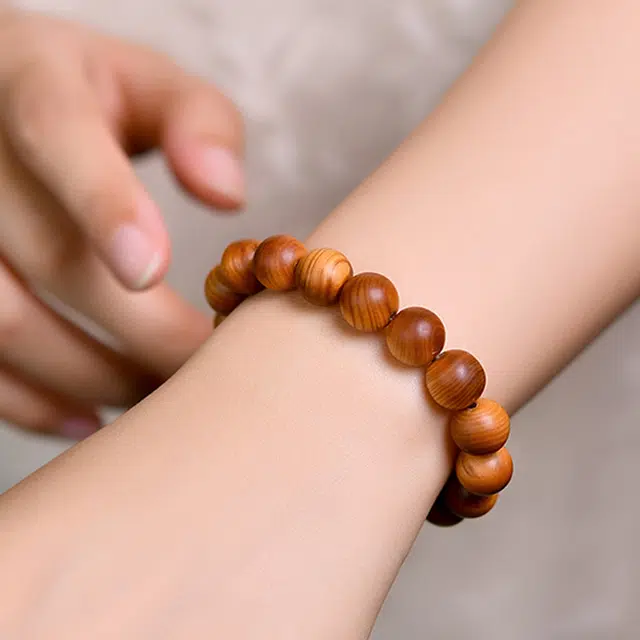 吉千年 黑油陈化根料 木作 手串 男女同款情侣款 崖柏