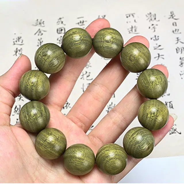 吉千年 老料高油高密 木作 手串 男女同款情侣款 绿檀