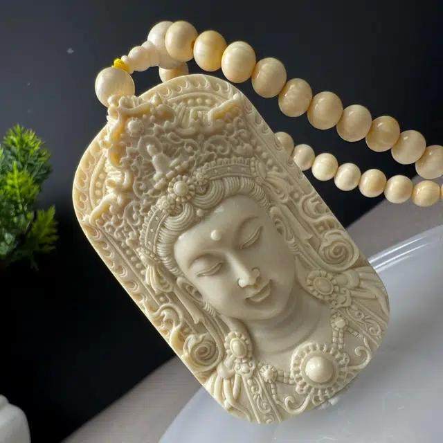 吉千年 【精工雕刻】新中式复古潮流风 好运 平安顺遂 招财进宝 众宝观音 猛犸 吊坠 男女同款情侣款