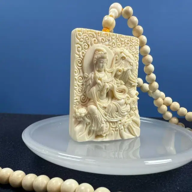 吉千年 【南普陀】冰河时代遗迹 纯手工雕刻 招财进宝 好运 转运 生肖龙 蛇守护神 普贤菩萨 猛犸 吊坠 男女同款情侣款