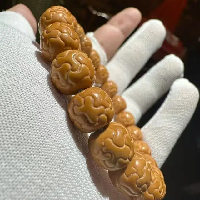 吉千年 【品鉴级】新中式复古潮流风 好运 平安顺遂 招财进宝 龙炎料 星途 猴头核桃 手串 男女同款情侣款