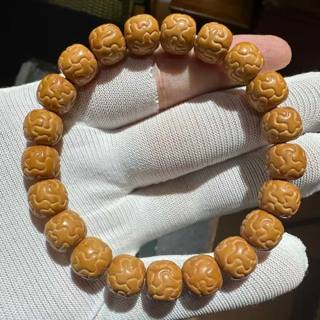 吉千年 【品鉴级】新中式复古潮流风 好运 平安顺遂 招财进宝 龙炎料 星途 猴头核桃 手串 男女同款情侣款