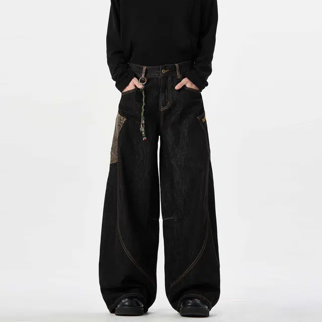 Pirkadat Wide Leg Jeans Black