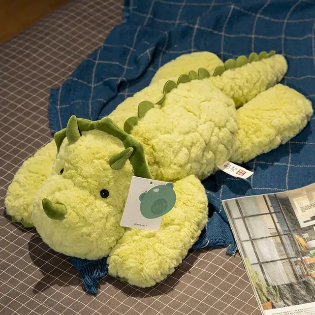 洋娃娃和小熊跳舞 安抚系列趴趴狗 超软糯小狗崽崽 床上睡觉安抚抱枕 座椅靠枕 动物腰靠 午休趴趴枕 软萌小飞龙独角兽抱枕头