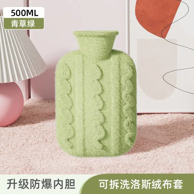 洋娃娃和小熊跳舞 可爱立体动物毛绒注水袋 暖手暖脚暖宫萌宠系列提花绒 玩偶周边