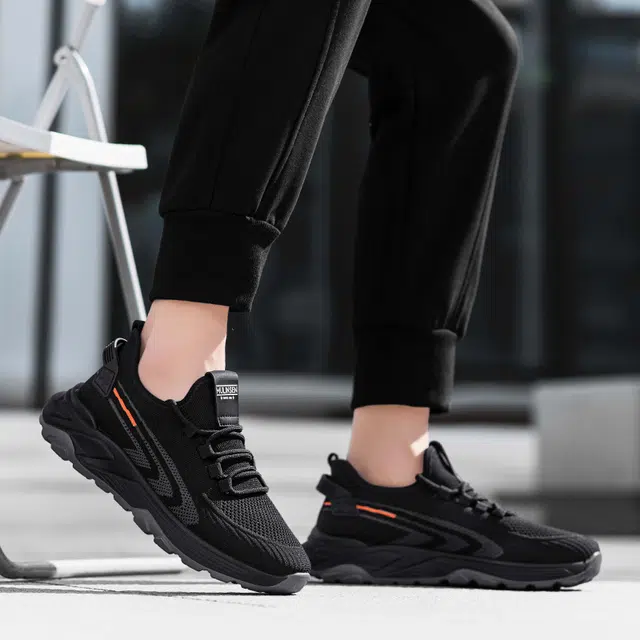 木林森 织物 时尚百搭  轻便舒适 厚底增高 户外运动 健步鞋 黑武士 潮流椰子鞋 耐磨透气防滑 低帮 生活休闲鞋 男款