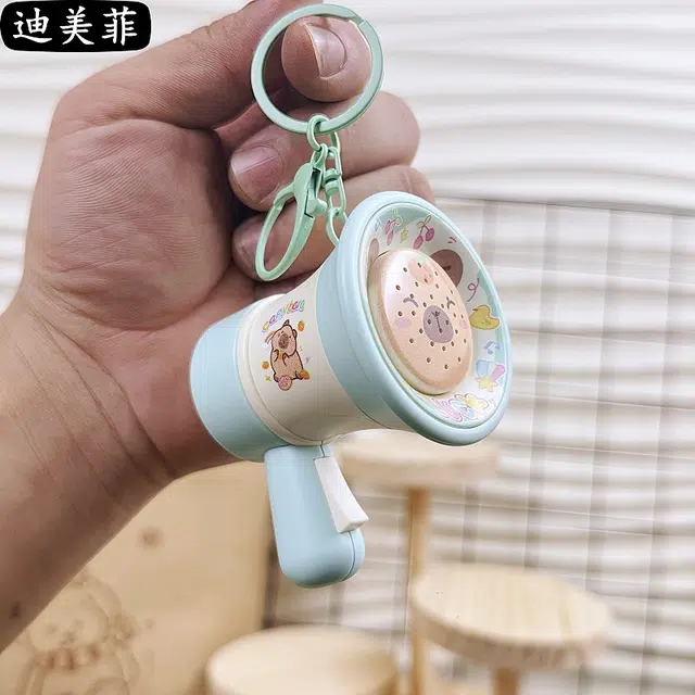 咕轹 卡通迷你录音小喇叭 塑料大声公扬声器 谷圈挂件