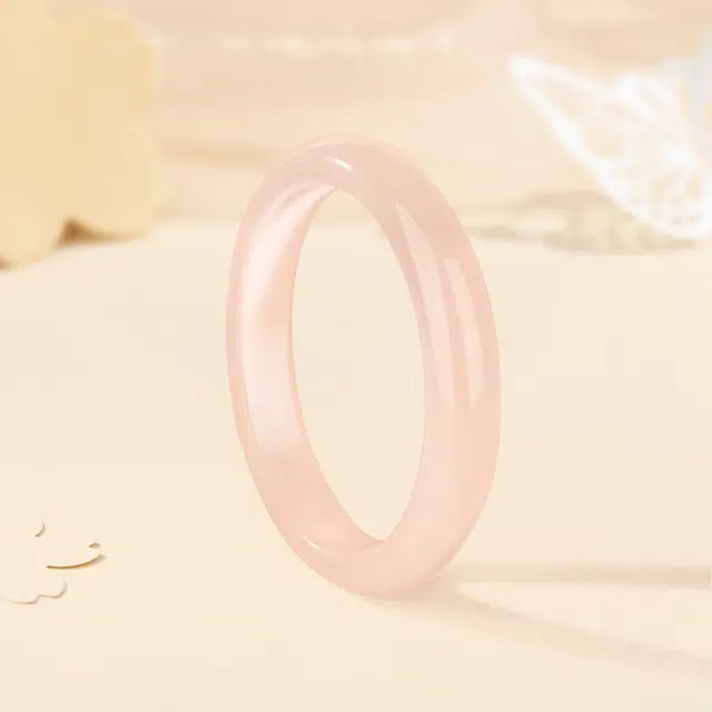 【灼灼桃花】 七七银饰  精致轻奢 清冷白月光 氛围感 时尚小众优雅 气质高级百搭 好运 玻璃猫眼 手镯 女款