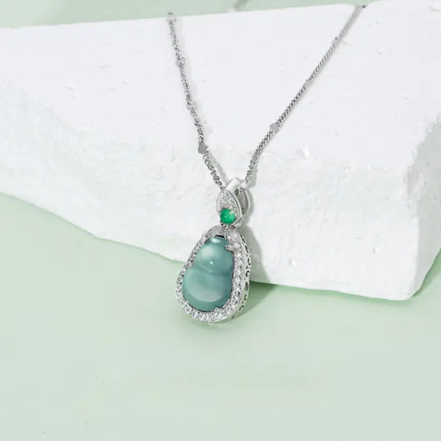 【S925纯银 高品质】 七七银饰 福禄葫芦生财 转运葫芦新中式福禄双全 福气满满本命年转运 国潮古风小葫芦 小众轻奢百搭 玉髓 项链 女款