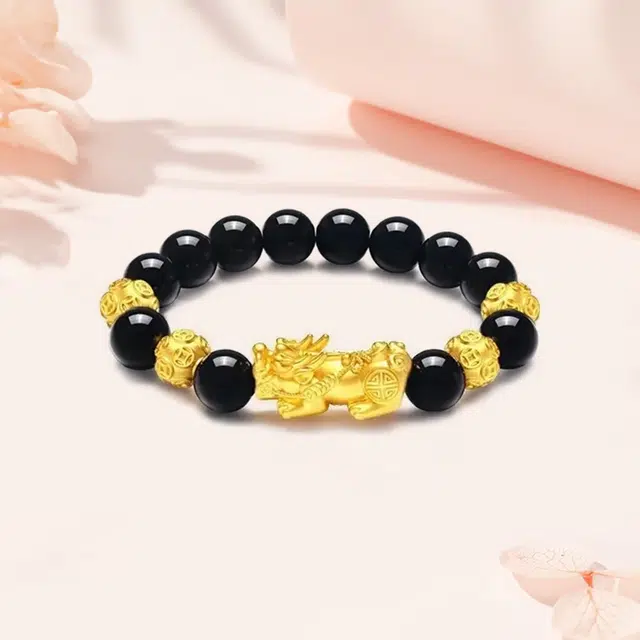 【S999足银纯银】 七七银饰 招财貔貅 吞金瑞兽 吉祥如意 福气满满财源滚滚 新中式国风高级感 琉璃 手串 男女同款情侣款