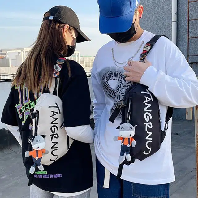 捷朗仕 休闲运动时尚潮牌骑行机车逛街 尼龙布 外出包胸包挎包背包单肩斜挎 常规 男款 多色