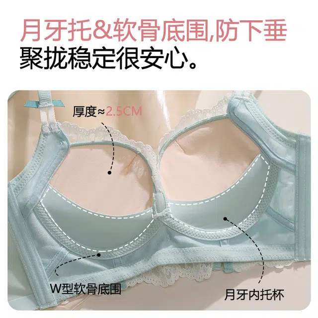 都市丽人 蕾丝小胸聚拢显大舒适收副乳防下垂调整型文胸 女款
