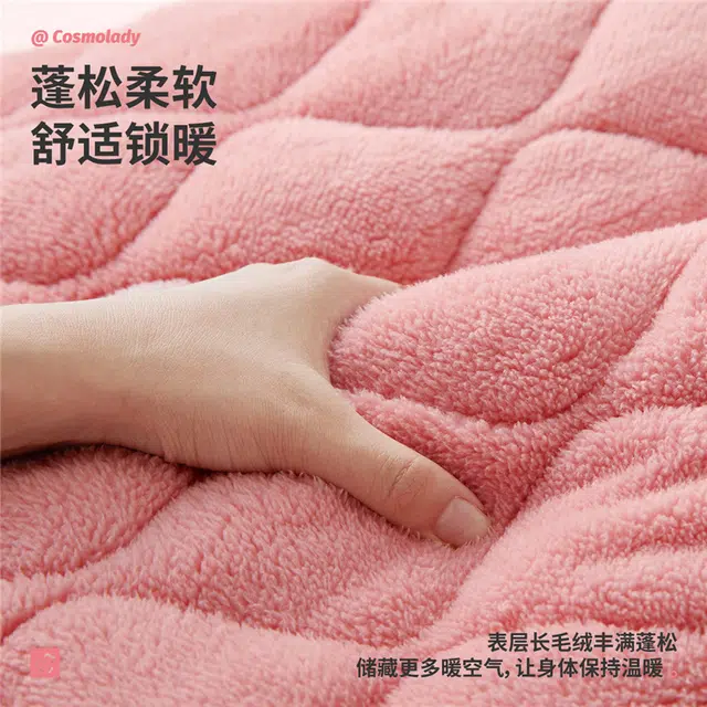 都市丽人 加厚三层保暖舒适亲肤休闲睡衣套装 女款 樱花粉