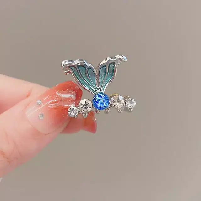 妖娆猫 气质头饰高级感后脑勺高端水钻鲨鱼夹蝴蝶结高端精致小号可爱刘海发饰顶夹 发夹 女款