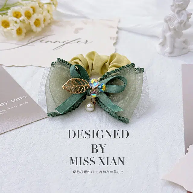 妖娆猫 大肠套装三件套花头饰皮筋扎头发 合金 发圈 女款