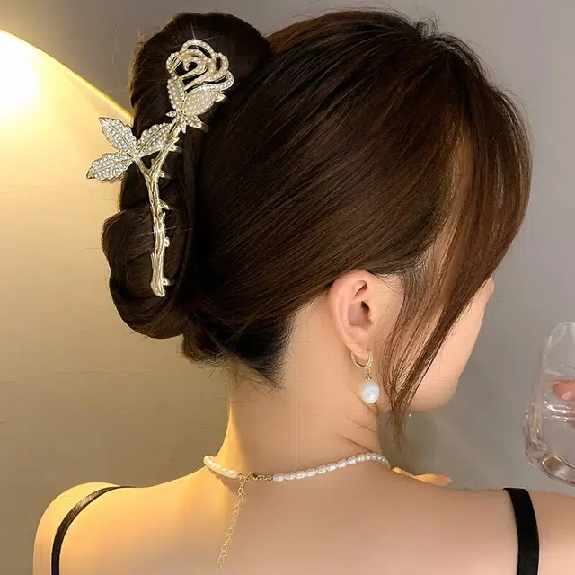 妖娆猫 后脑勺盘发金属气质鲨鱼夹套装高级感 发夹 女款 #礼盒