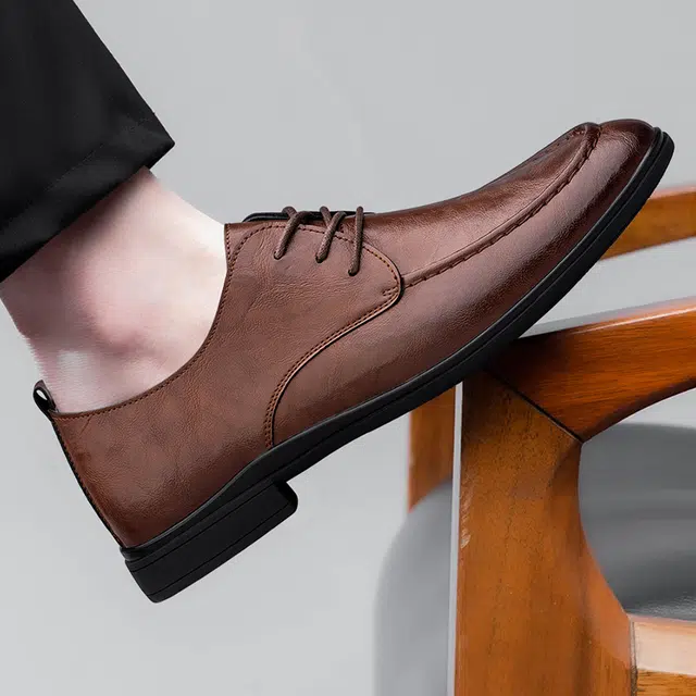 公牛雷霆 二层牛皮猪皮 舒适时尚 休闲鞋 男款