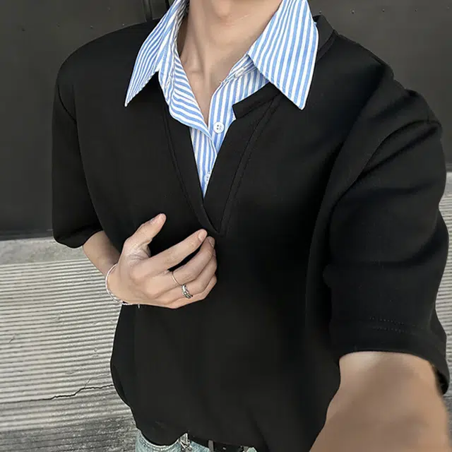 NEVER RULE vintagecleanfitPOLO