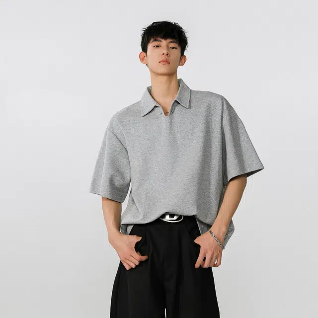 NEVER RULE vintagecleanfitPolo