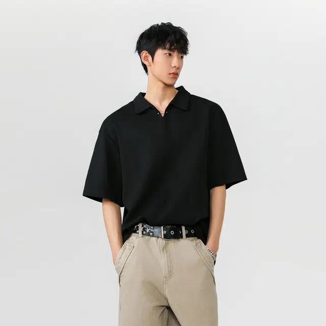 NEVER RULE vintagecleanfitPolo
