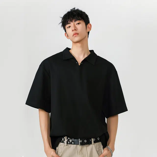 NEVER RULE vintagecleanfitPolo