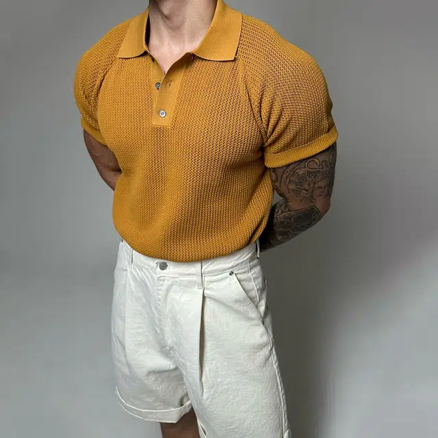 NEVER RULE vintagecleanfitPolo